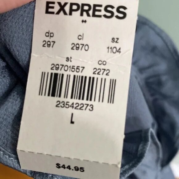 Express Satin Ruffle Collar Blouse Size L, NWT - Picture 5 of 5